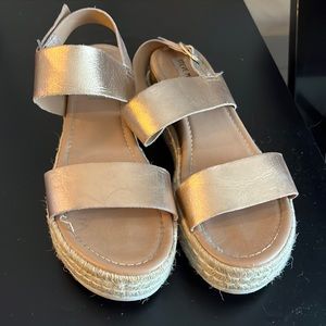 Steve Madden Rose Gold Platform Espadrilles